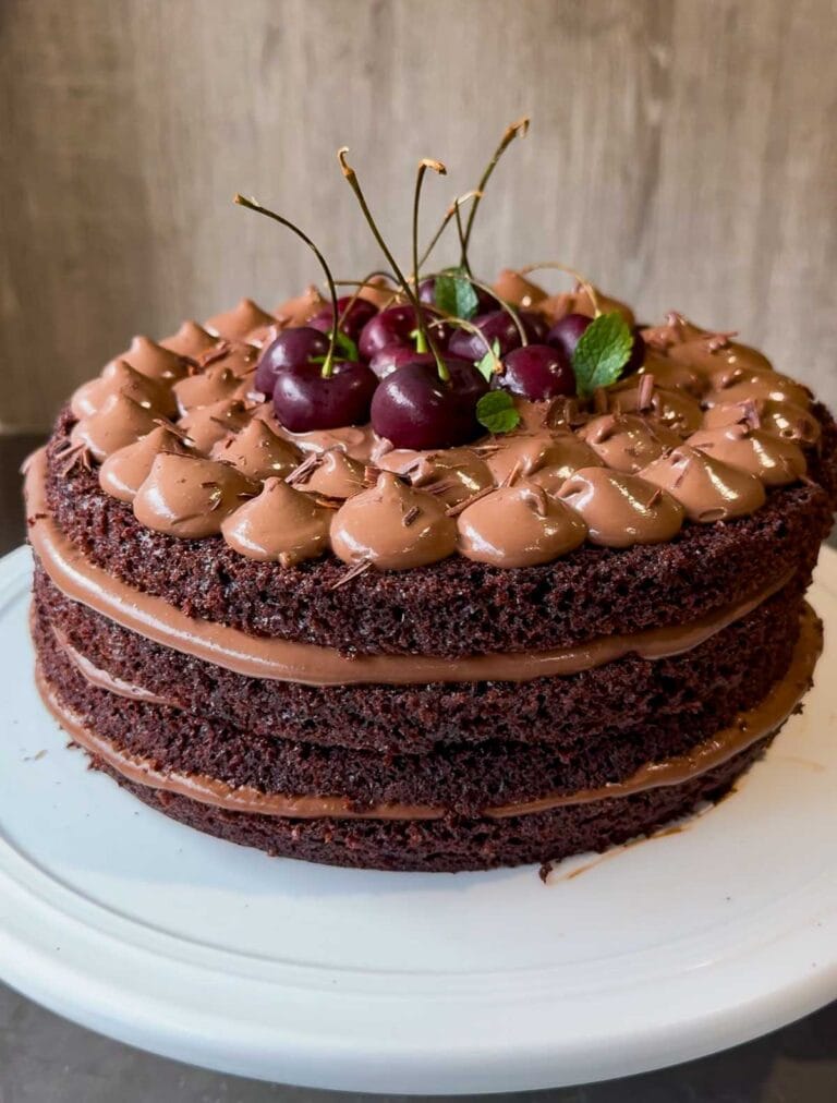 Moist Chocolate Cherry Cake